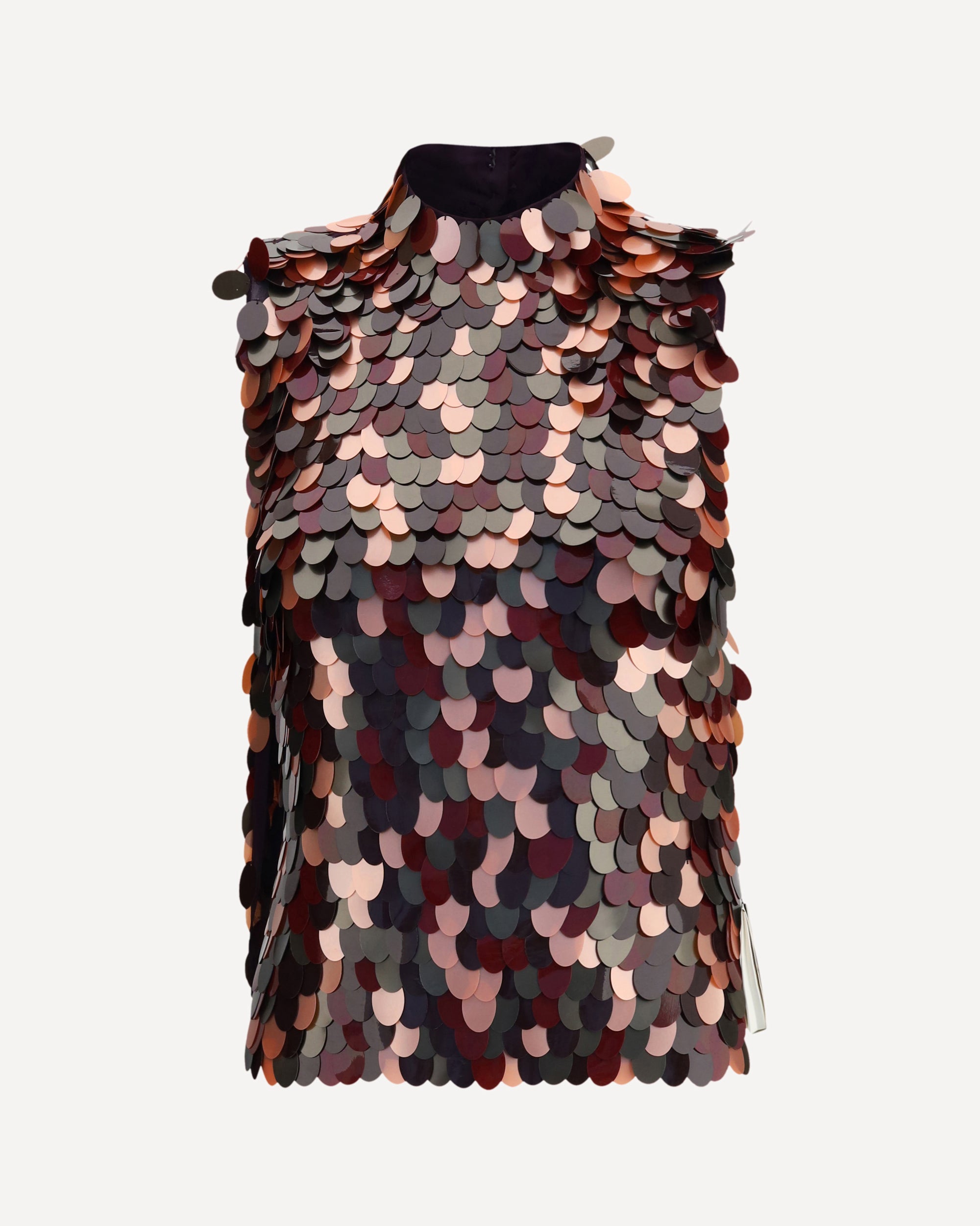 DRIES VAN NOTEN Sleeveless sequin Top BORDEAUX | Base Blu