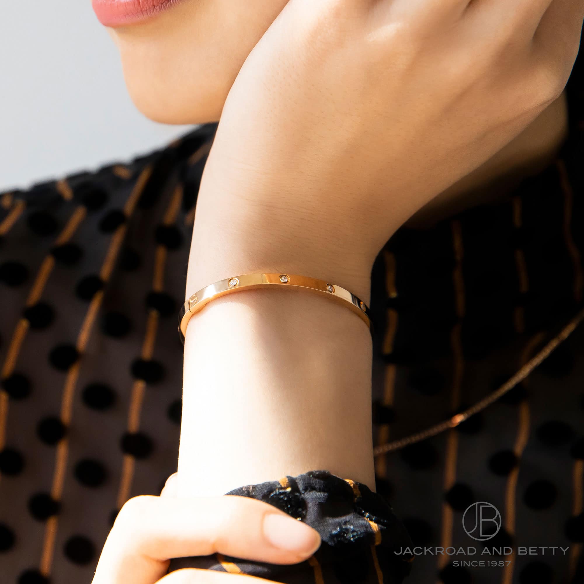 ラブブレスレット スモールモデル 10Pダイヤ PG 16[B6047916] Love