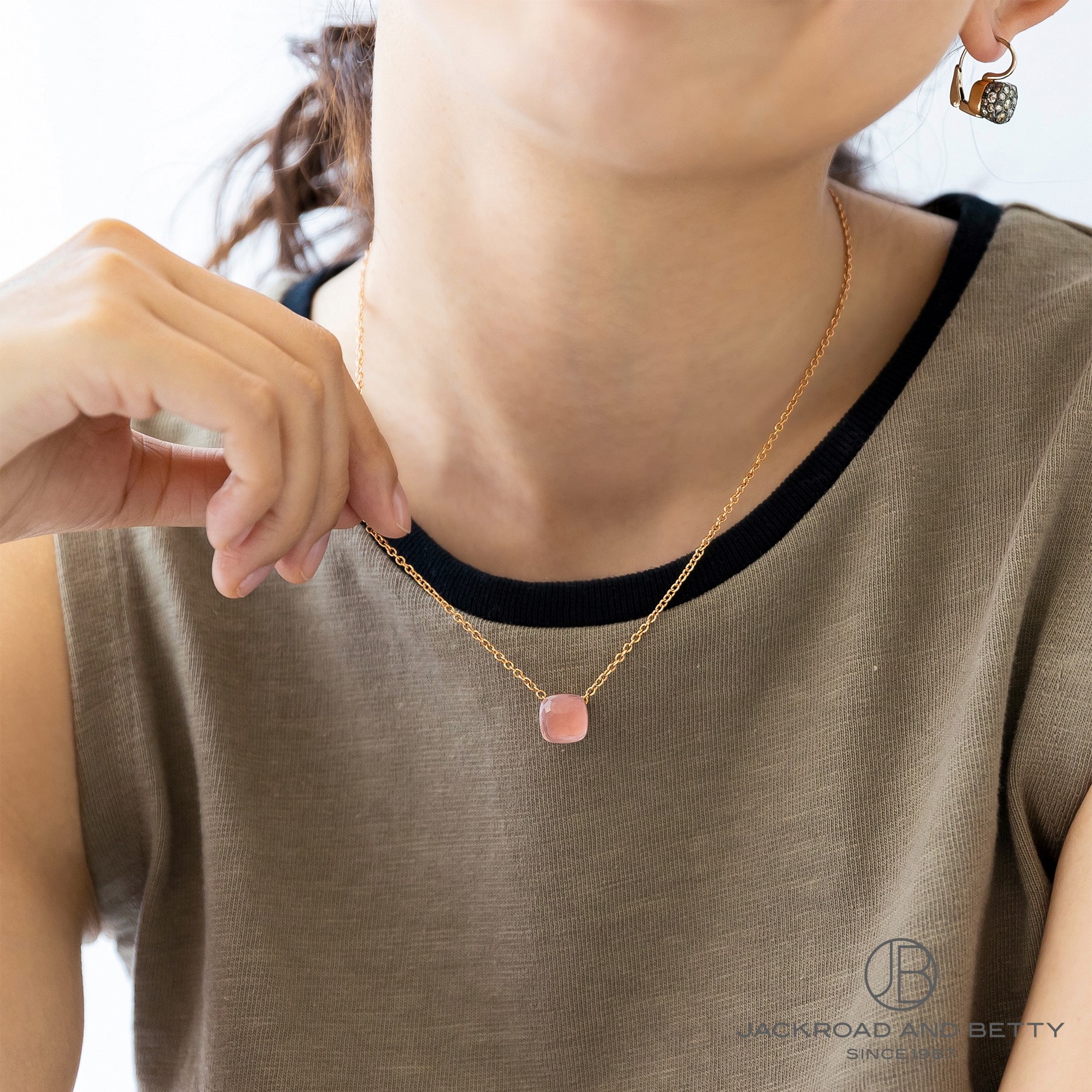 ローズクォーツ ヌード ペンダント クラシック[PCB6012_O6000_00CQR_42