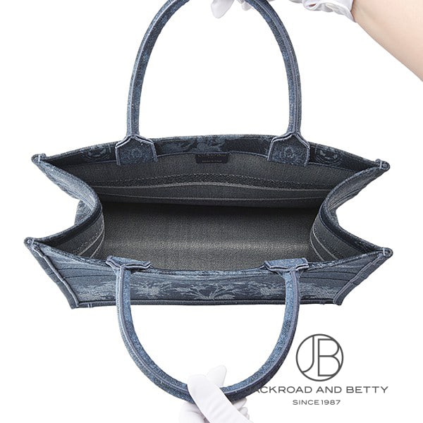 ブックトート デニムマルチ ミディアム ブルー 青[M1296ZJAS] Dior