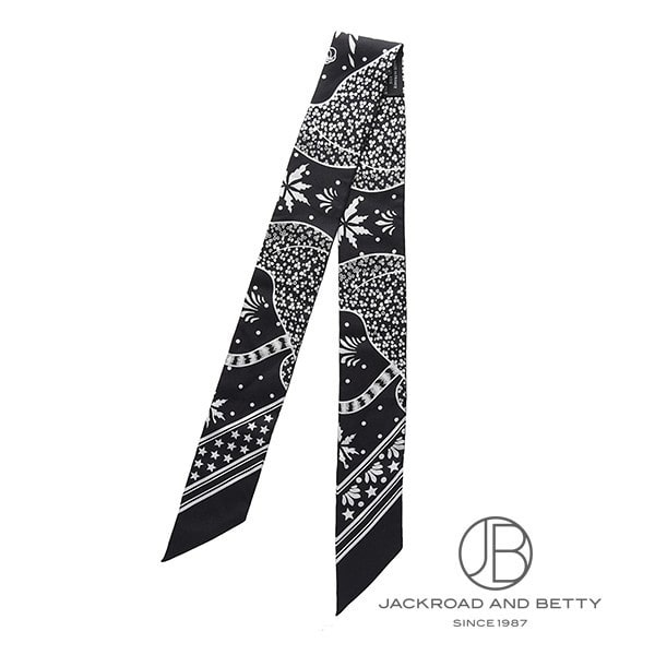 ツイリー レオパード・バンダナ ノワール ブラック 黒[] Twilly Les