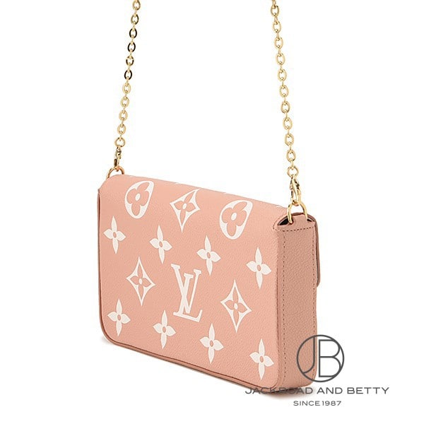 ポシェット・フェリシー モノグラム アンプラント ローズトリアノン