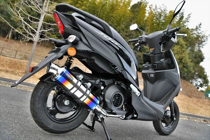 R-EVO ヒートチタン フルエキゾースト：JOG125：政府認証 ｜ BEAMS