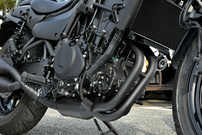 パワーヘッダー マットブラック フロントパイプ：エリミネーター400