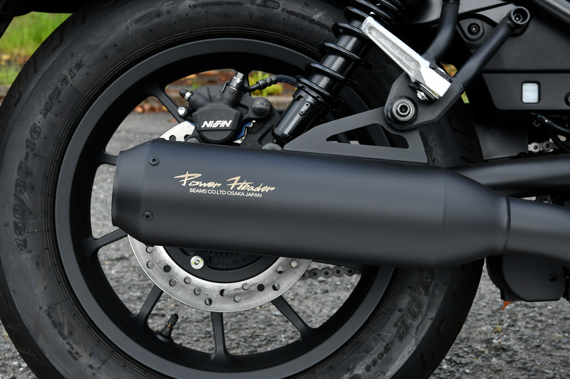 パワーヘッダー RS マットブラック スリップオン：レブル250：政府認証