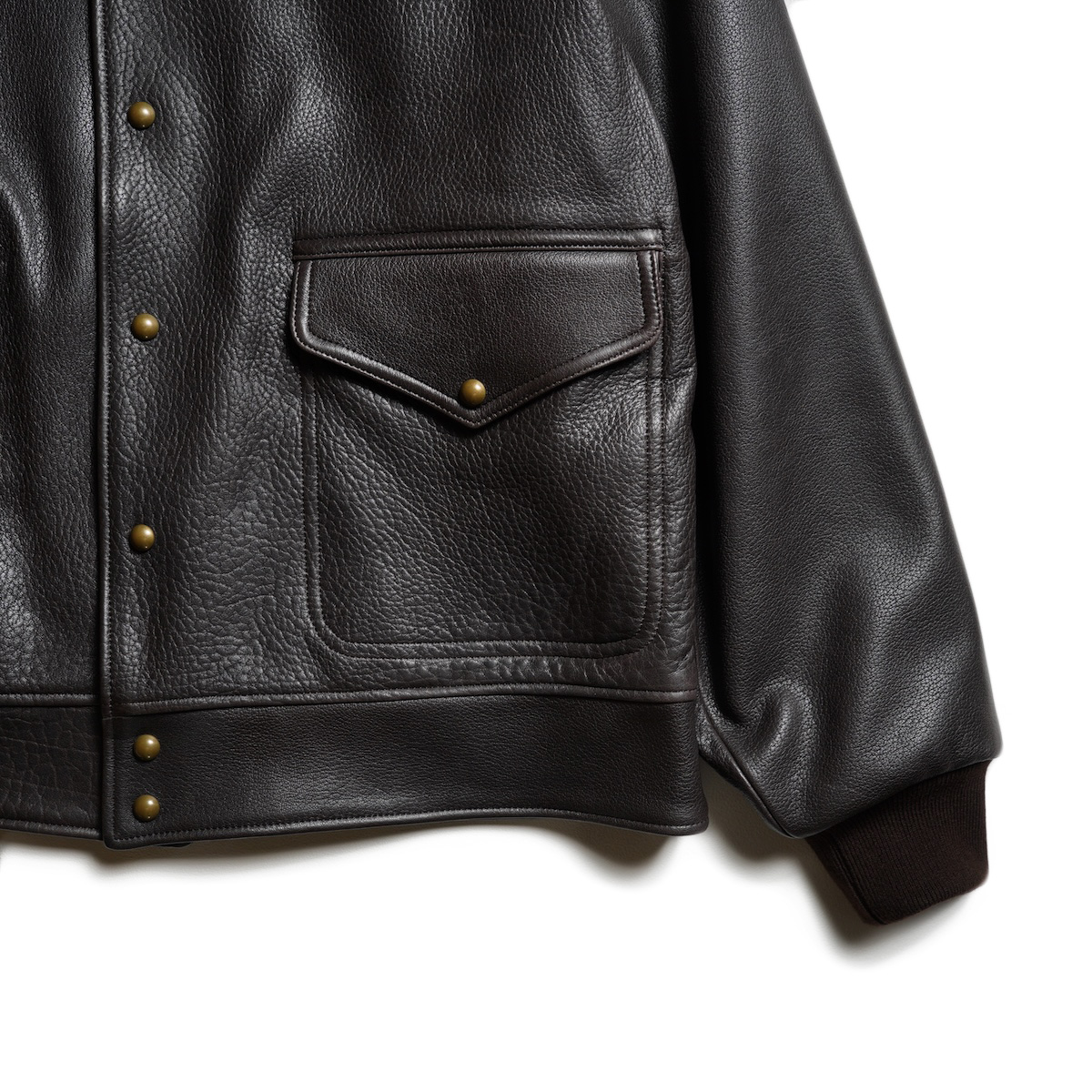 A.PRESSE / Leather A-1 Flight Jacket (Brown)