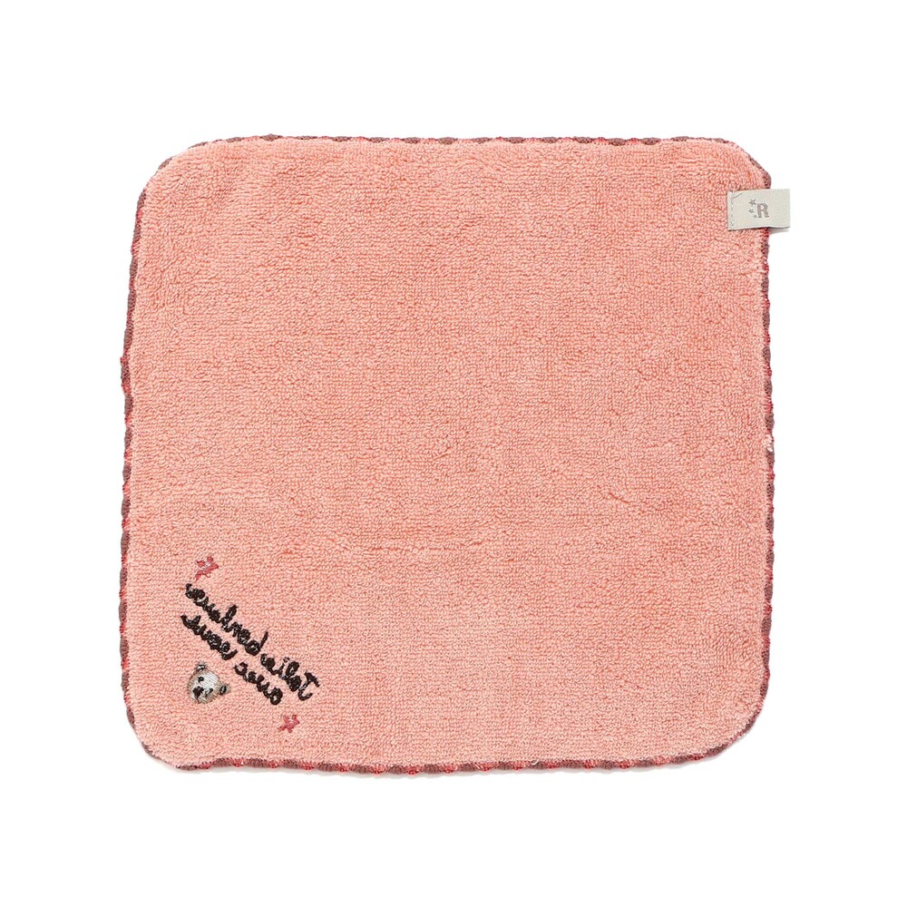 ルウちゃん刺しゅうパイルハンカチ(ワンサイズ ベージュ): 新生児