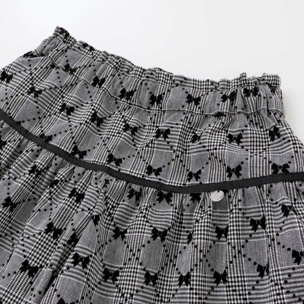 限定商品】【お揃い】リボンチェックキュロットパンツ(95~150cm