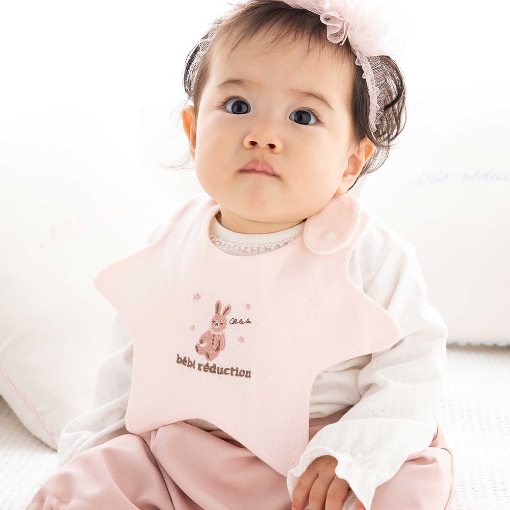 お揃い】ダブルフェイス星型スタイ(ワンサイズ ピンク): 新生児/ベビー