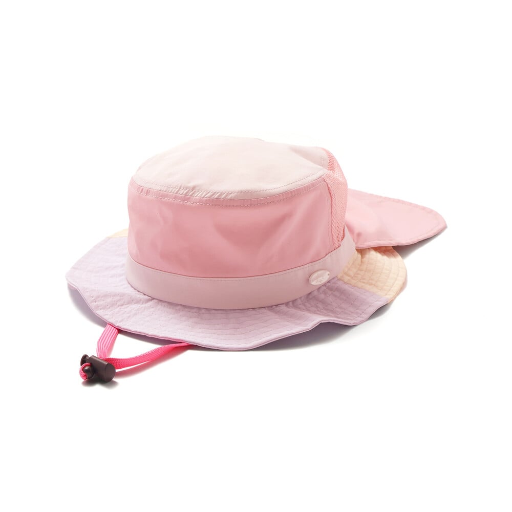 UVカット】日よけ付き切り替え総柄メッシュサファリハット(50~54cm