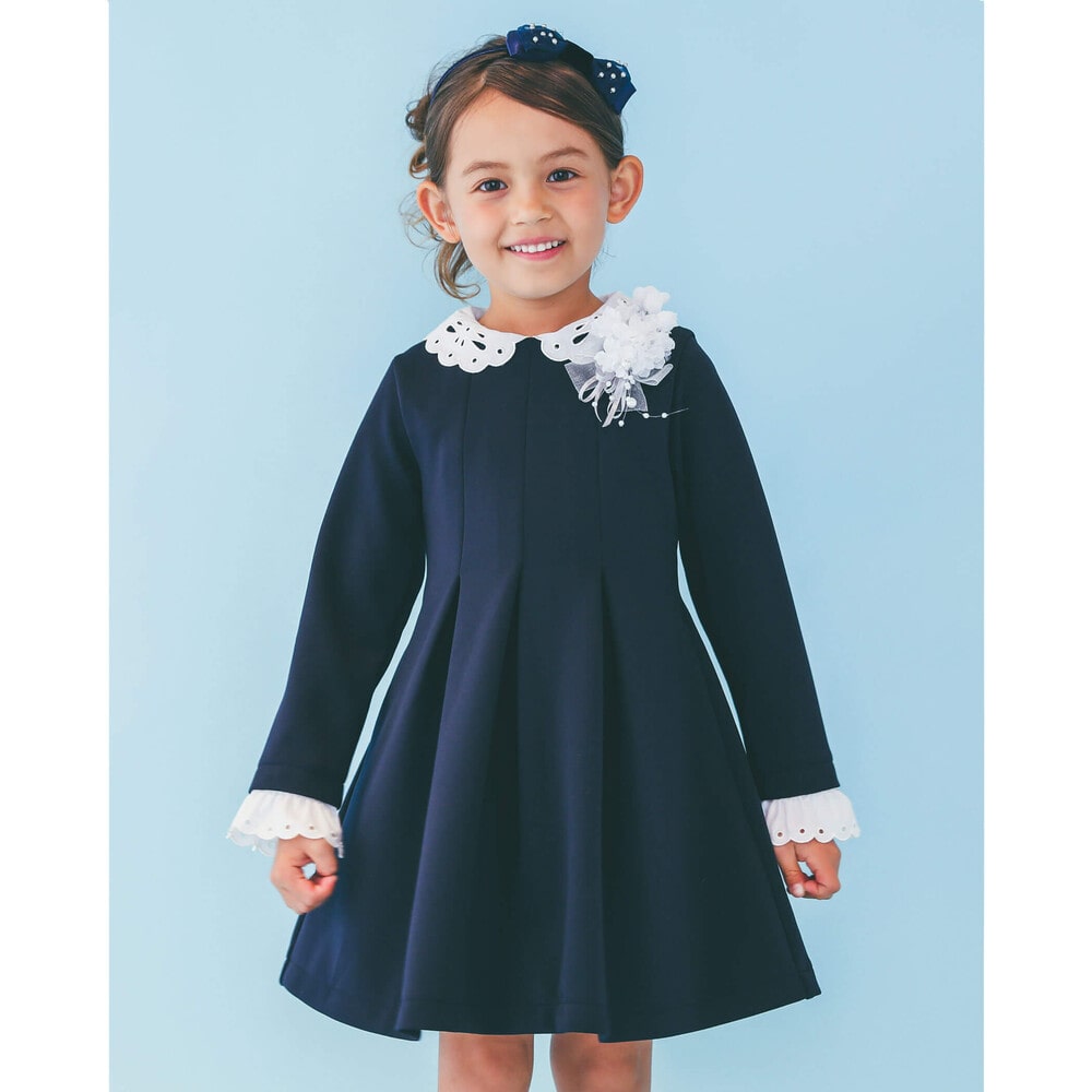 フォーマル 3WAY 付け襟 Aライン ワンピース (110~130cm)(110cm