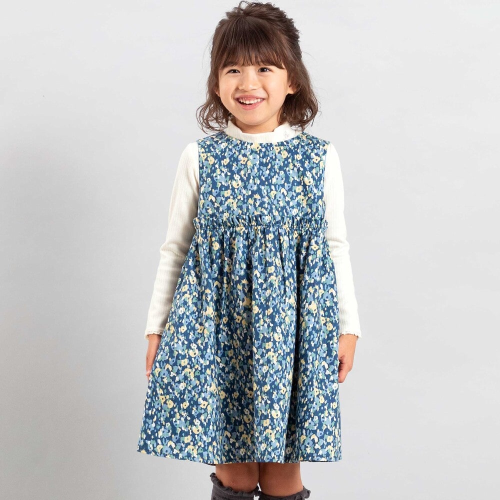 お揃い】オンフルールフラワープリントジャンパースカート(80~150cm