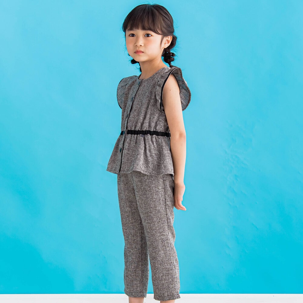 ツイードセットアップ(95~150cm)(95cm ブラック系): セット【べべ