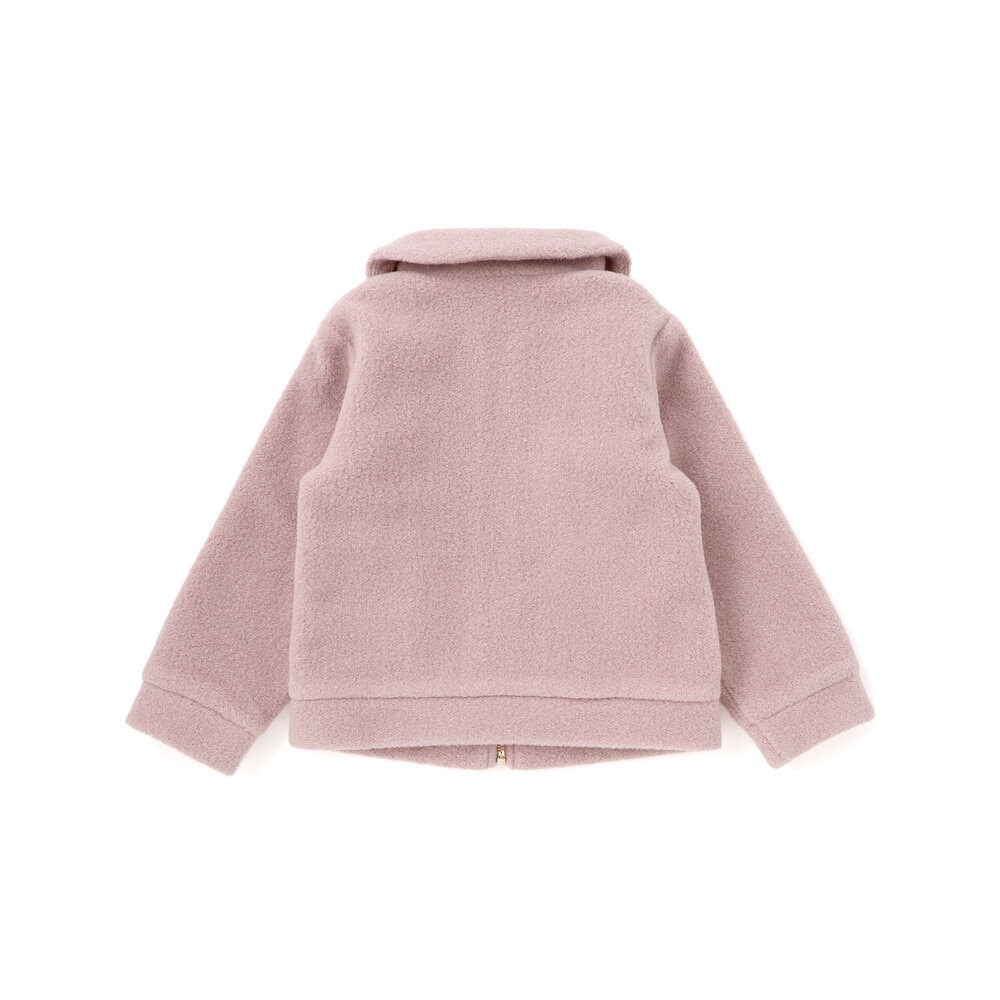 丸襟シャギージャケット(90~140cm)(90cm ピンク): ジャケット/アウター