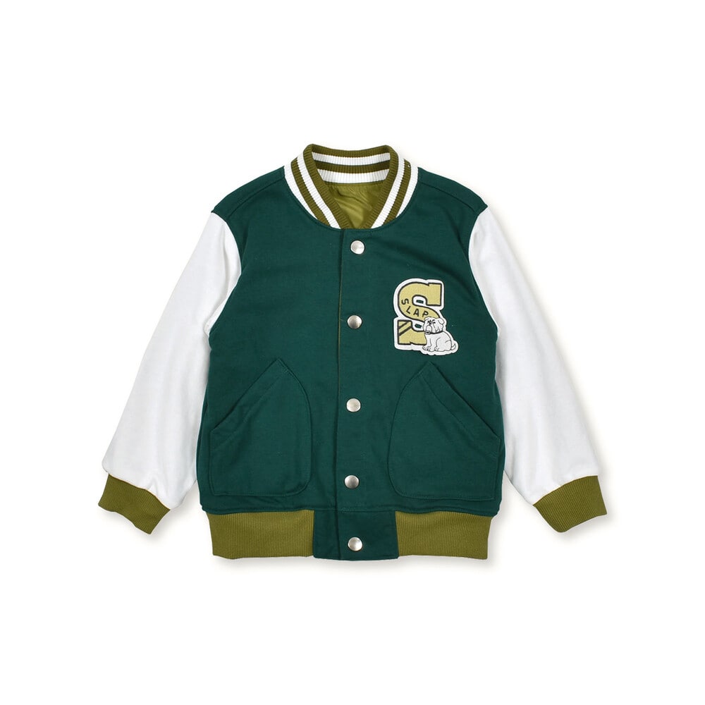 MA-1 スタジャン リバーシブル ジャケット (80~130cm)(80cm グリーン