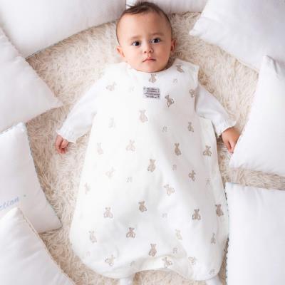 マイクロフリースクマ刺しゅうスリーパー(50~90cm)(ワンサイズ オフ