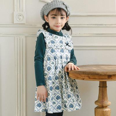 お揃い】パティスリーフラワーワンピース(90~150cm)(90cm ブルー系