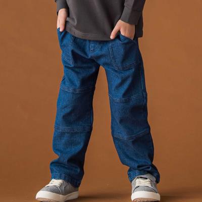 店舗限定】切り替えストレッチデニムロングパンツ(95~160cm)(95cm