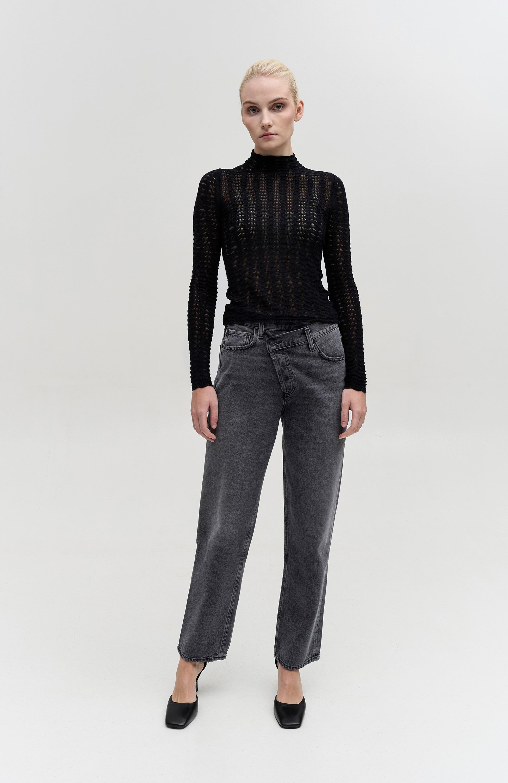 Lace knit top - Shop Online at BEIGE | BROWN