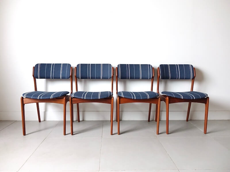 Bellbet | Dining chairs Model.49 by Erik Buch for O.D.Møbler