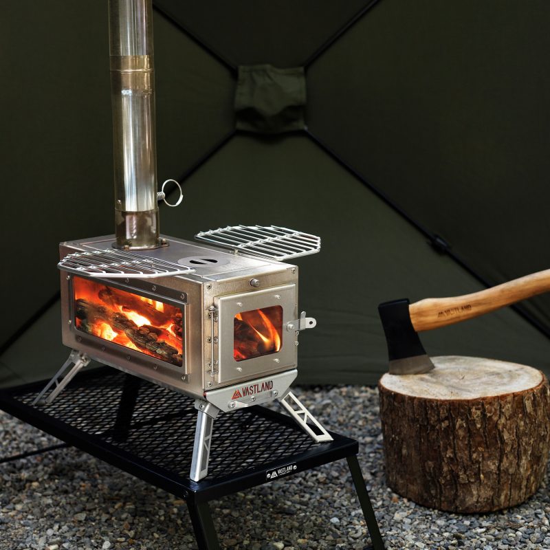 冬キャンプで使いたい！VASTLANDの薪ストーブはステンレス製で