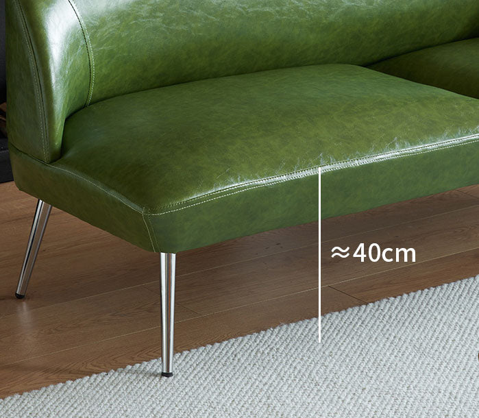 オイルレザーのヴィンテージ調ソファ｜イタリアンモダン・2～3人掛け