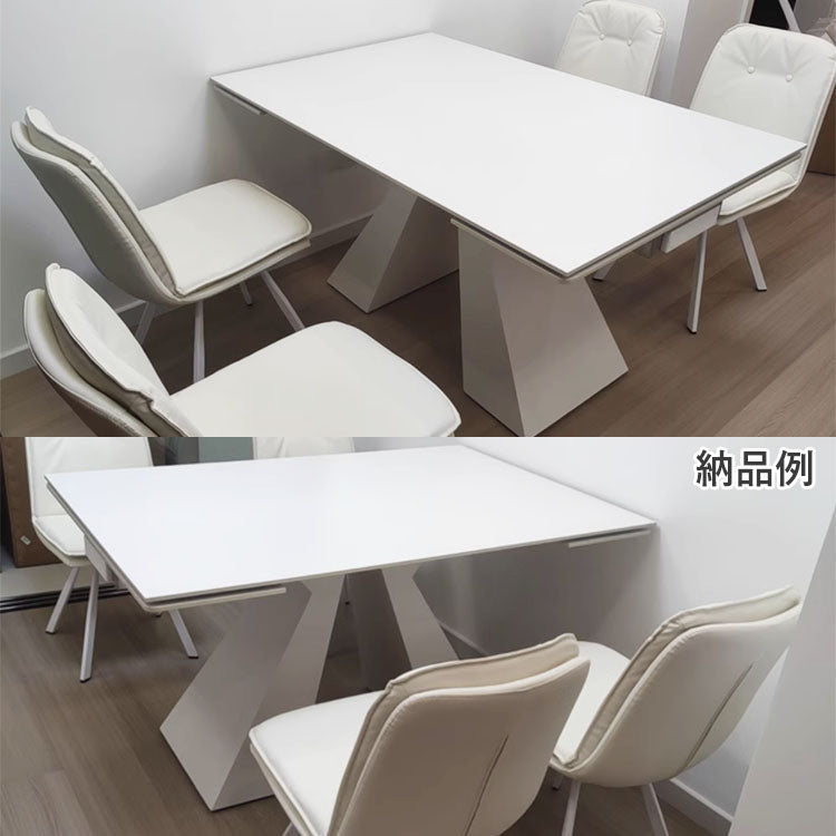 伸長式ダイニングテーブル セラミック天板 4人掛け 6人掛け