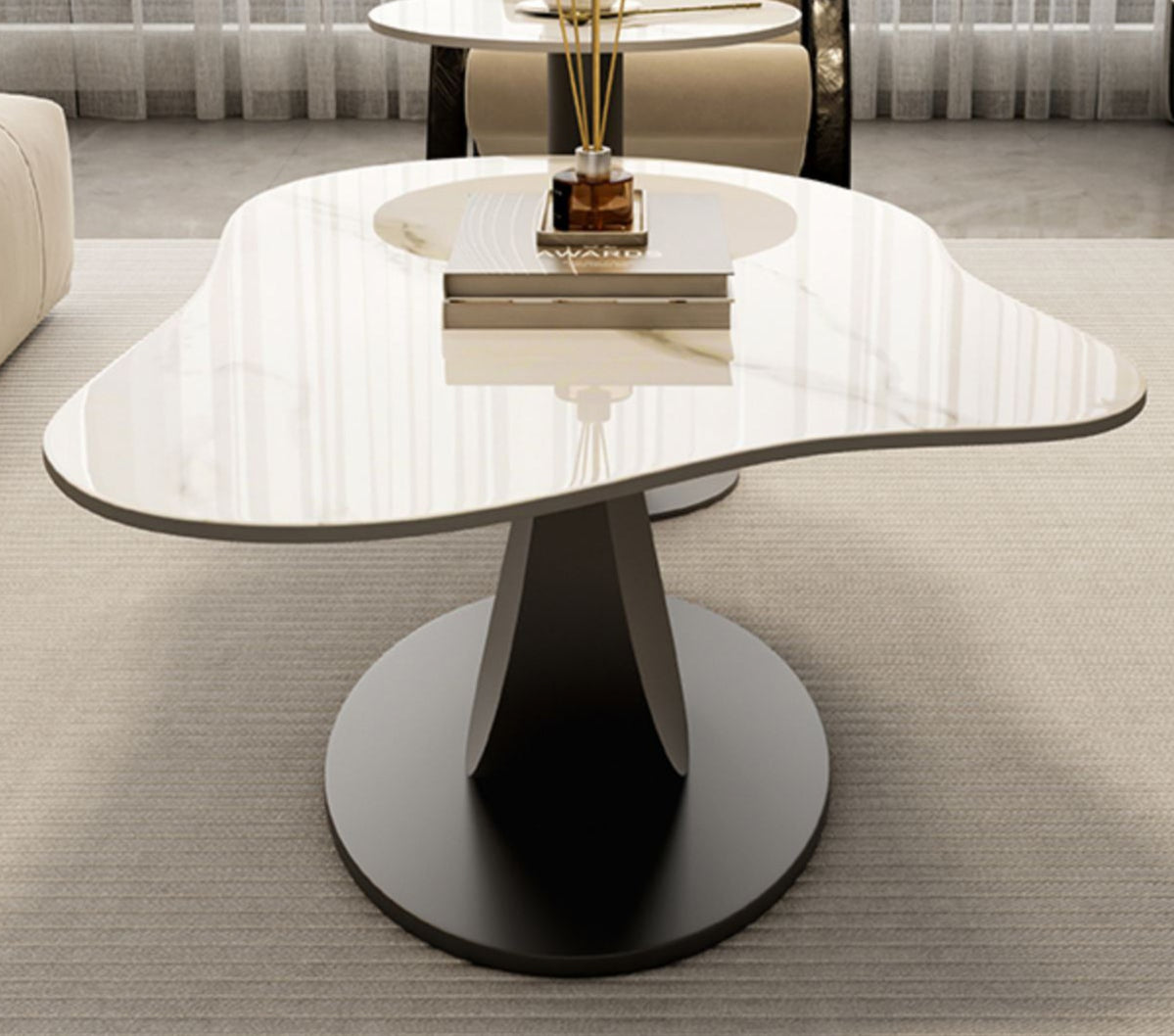 モダンデザインのセラミック天板 センターテーブル - fel-1950