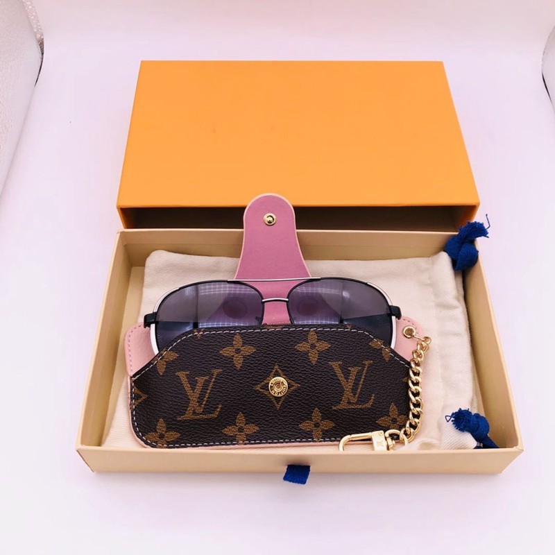 ルイヴィトン風 ガネケース高級革製品サングラスケースメンズ