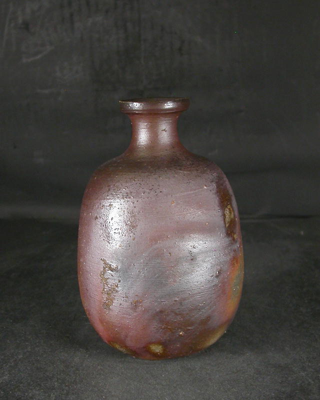 備前焼 登窯 備前焼人間国宝 伊勢崎 淳 共箱付桟切徳利6 備前焼卸