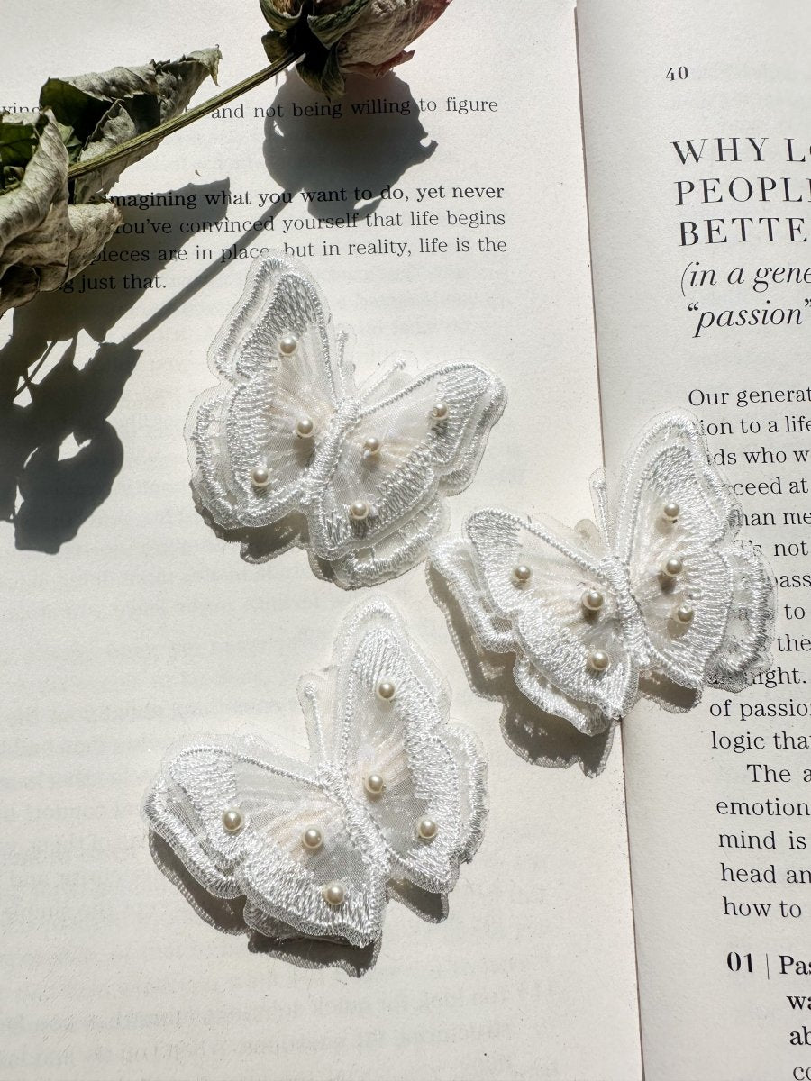 バタフライヘアクリップ 蝶ヘアピン ブライダル 成人式 卒業式