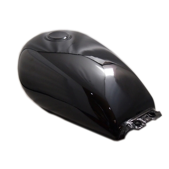SUZUKI スズキ GN125 社外品 ガソリンタンク 黒 エンブレム取付横溝無