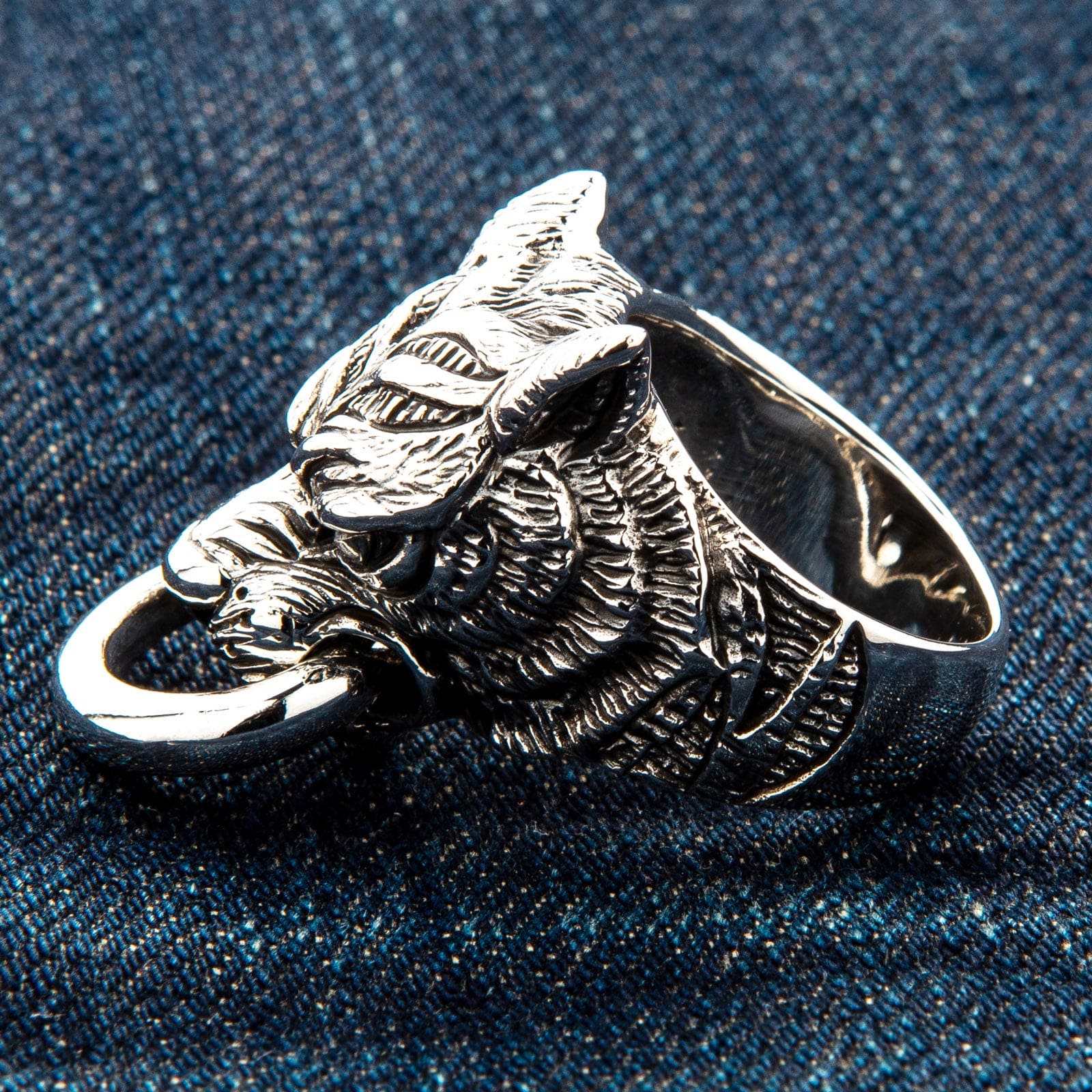 ガーディアンタイガーリング｜重厚スターリングシルバー バイカー