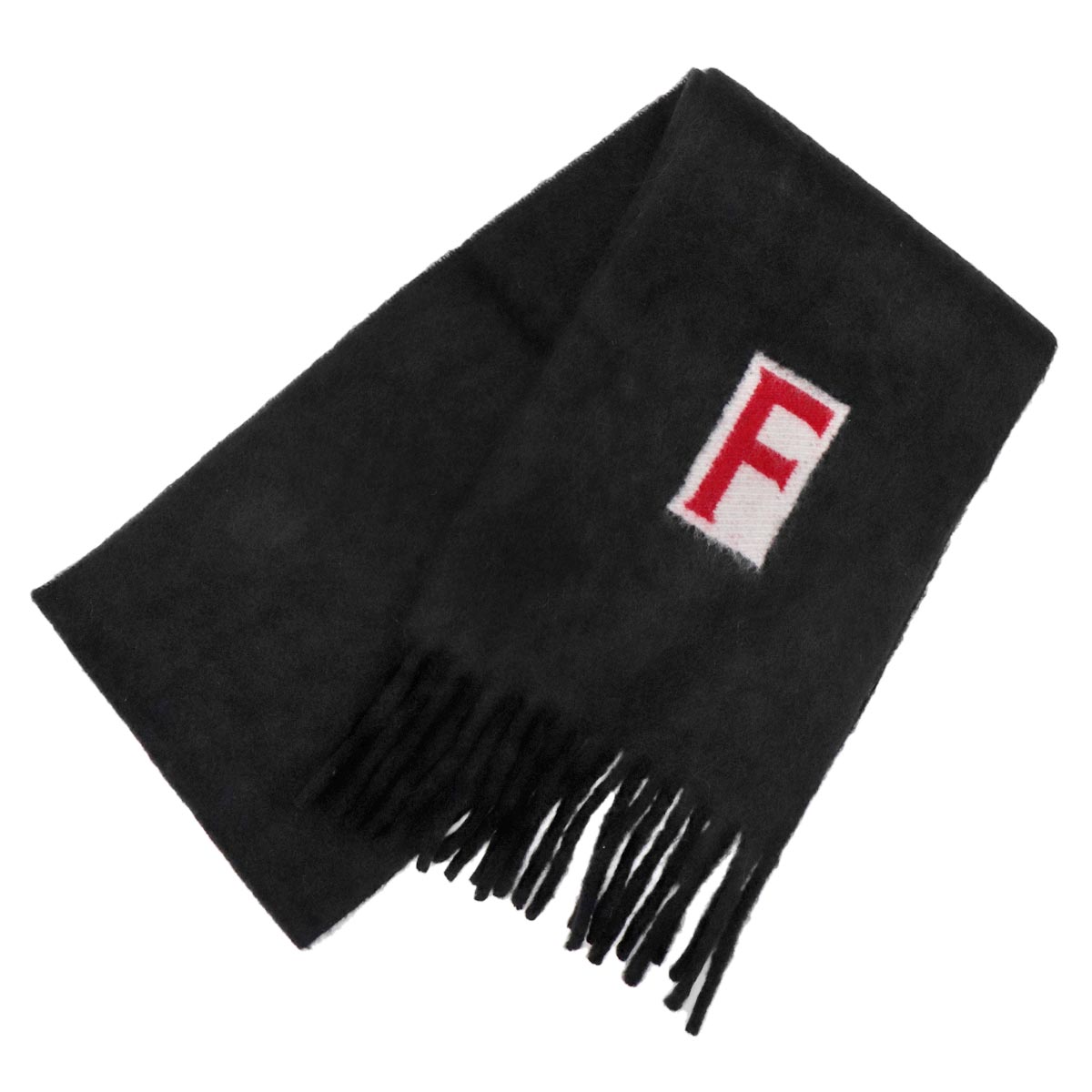 フェラガモ マフラー メンズ ブラック&レッド 520108 BLACK RED