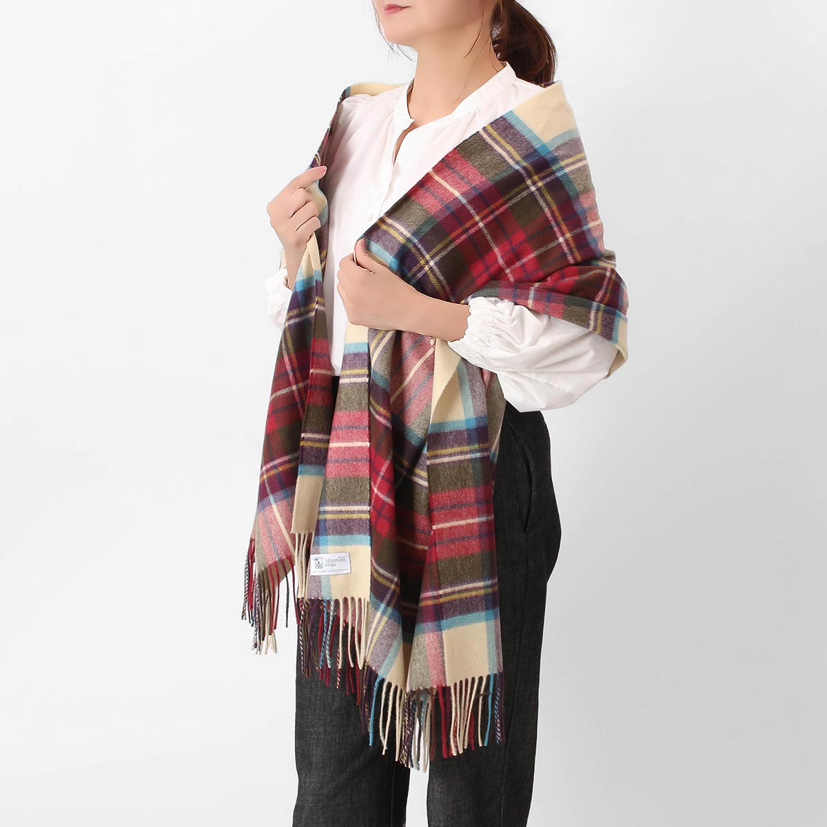 ジョンストンズ ストール/マフラー メンズ レディース WA56 大判