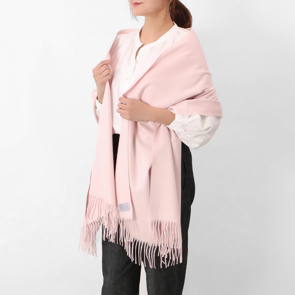 ジョンストンズ ストール/マフラー メンズ レディース WA56 大判 無地