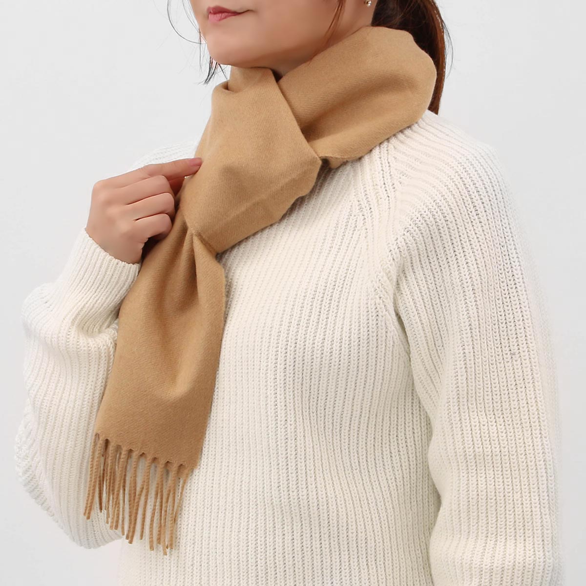 ジョンストンズ ストール/マフラー メンズ レディース WA16 無地 小判