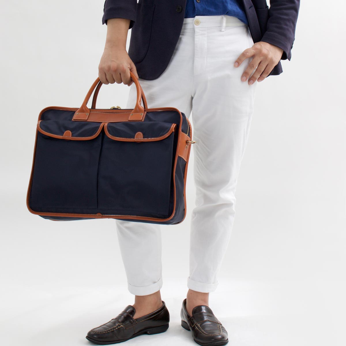 フェリージ ビジネスバッグ/ショルダーバッグ バッグ メンズ ネイビー