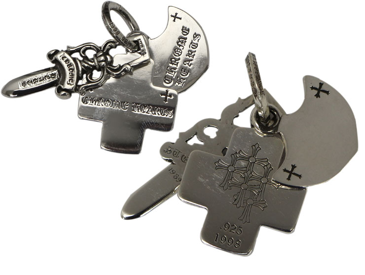 クロムハーツ3トリンケッツペンダントwithペーパーチェーン18インチ