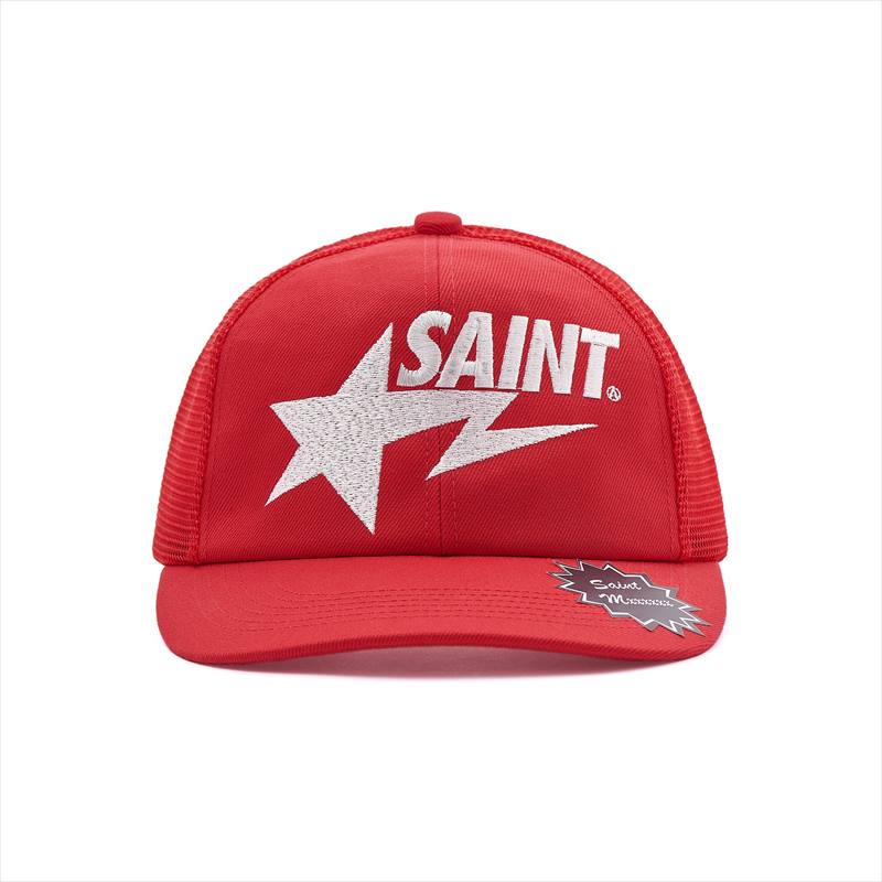 SAINT Mxxxxxx x A BATHING APE BAPE_MESH CAP Red