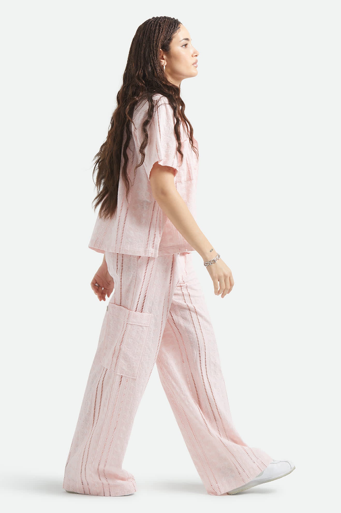 Women's The Mercer Wide Leg Trouser Pant in Chalk Pink – Brixton