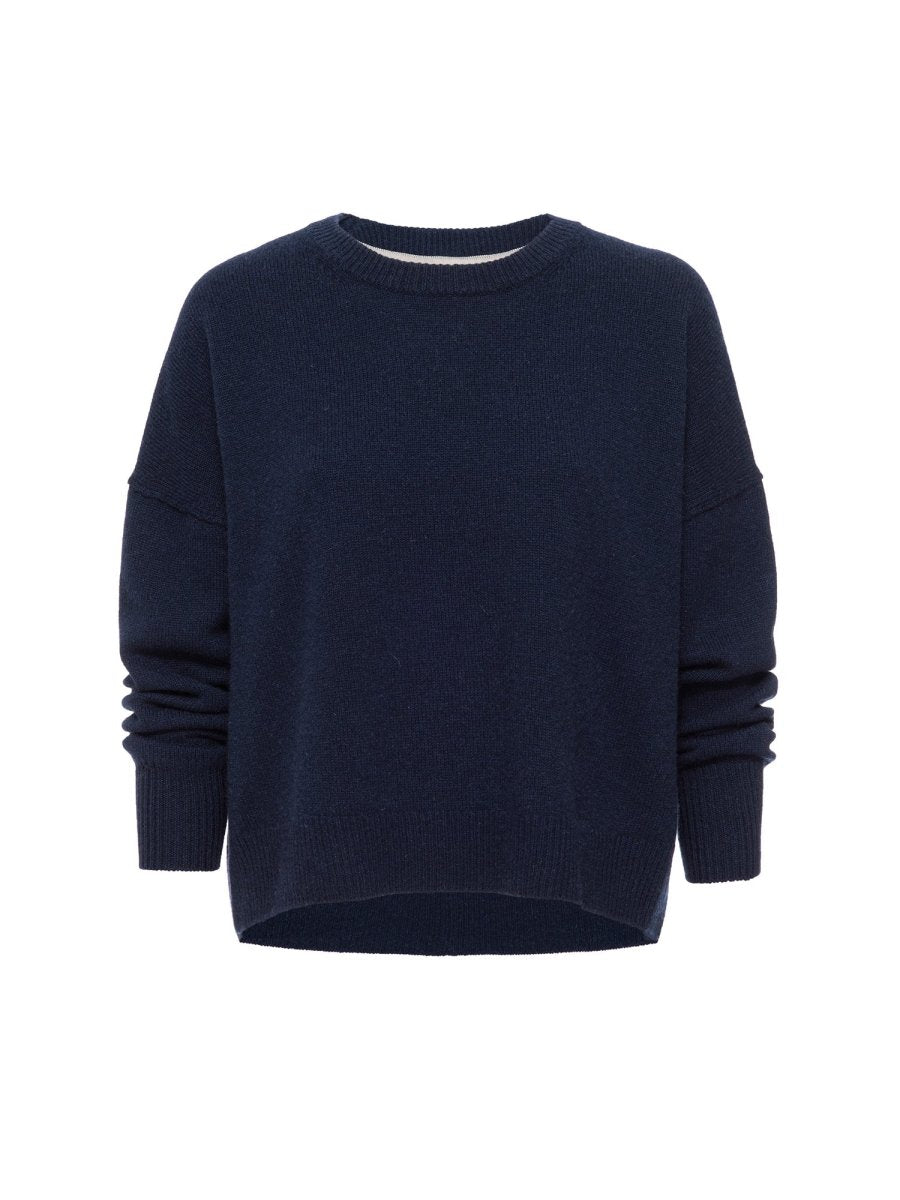 Women's Bright Crew Sweater in Navy