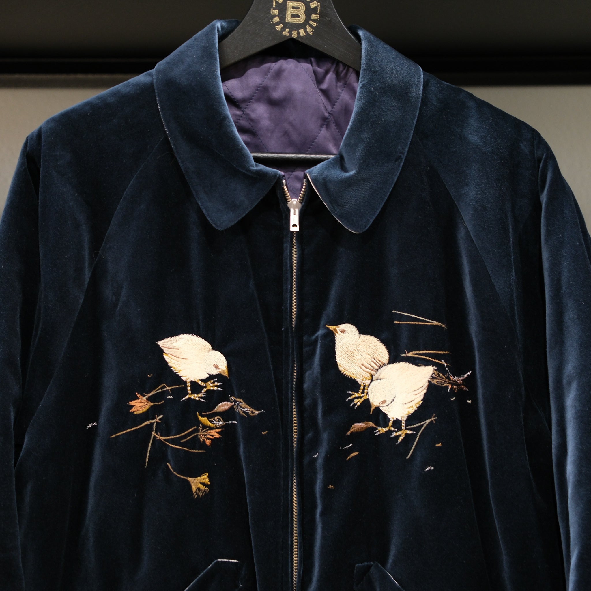 Old Joe - Stunning Velvet Souvenir Jacket ( Niwatori to Hiyoko