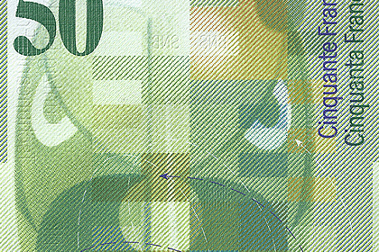 50スイスフラン券(1995年発行) < スイス < 海外通貨 < 文鉄・お札と