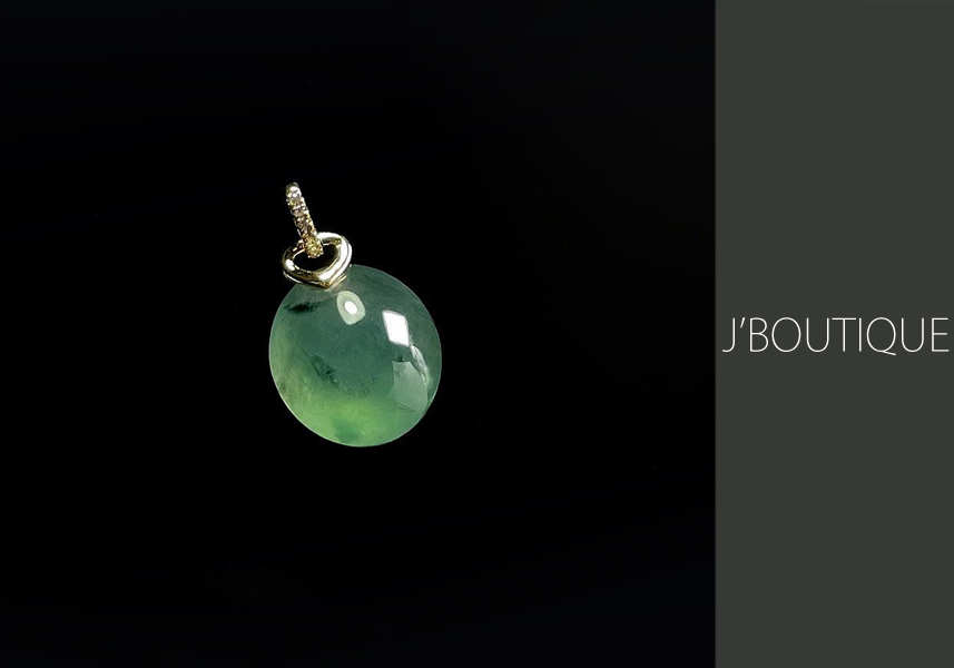 ミャンマー産天然無処理翡翠 吉祥 ジュエリー ペンダント ホワイト 艶