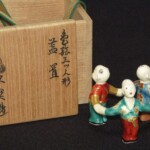 久世久宝 造 色絵 三ツ人形 蓋置 茶道具 ｜骨董品買取・和楽器買取 五宝堂