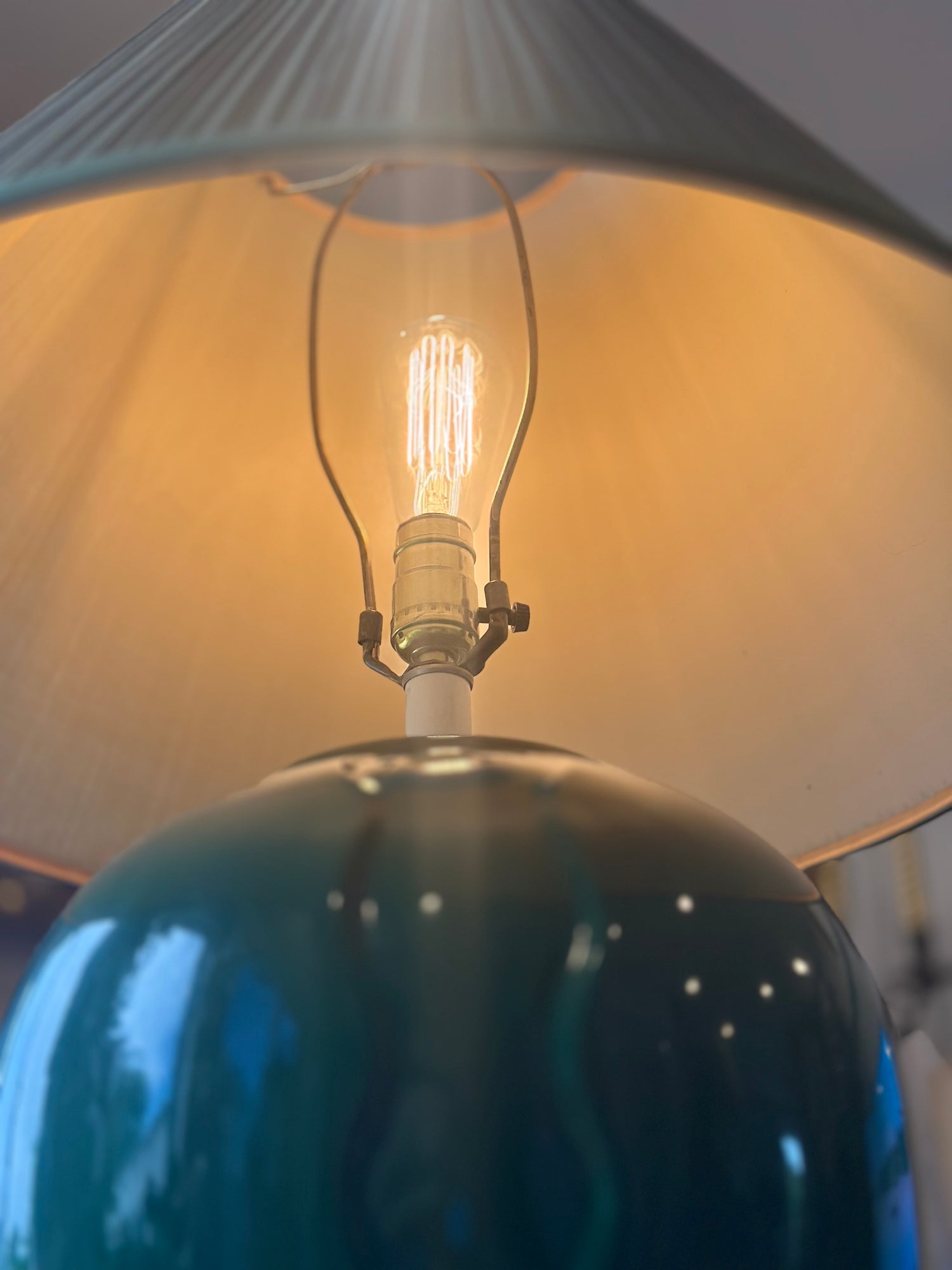 RARE IKEA 1980s Vintage Green Lamp- Collectors Item – Gold Vintage