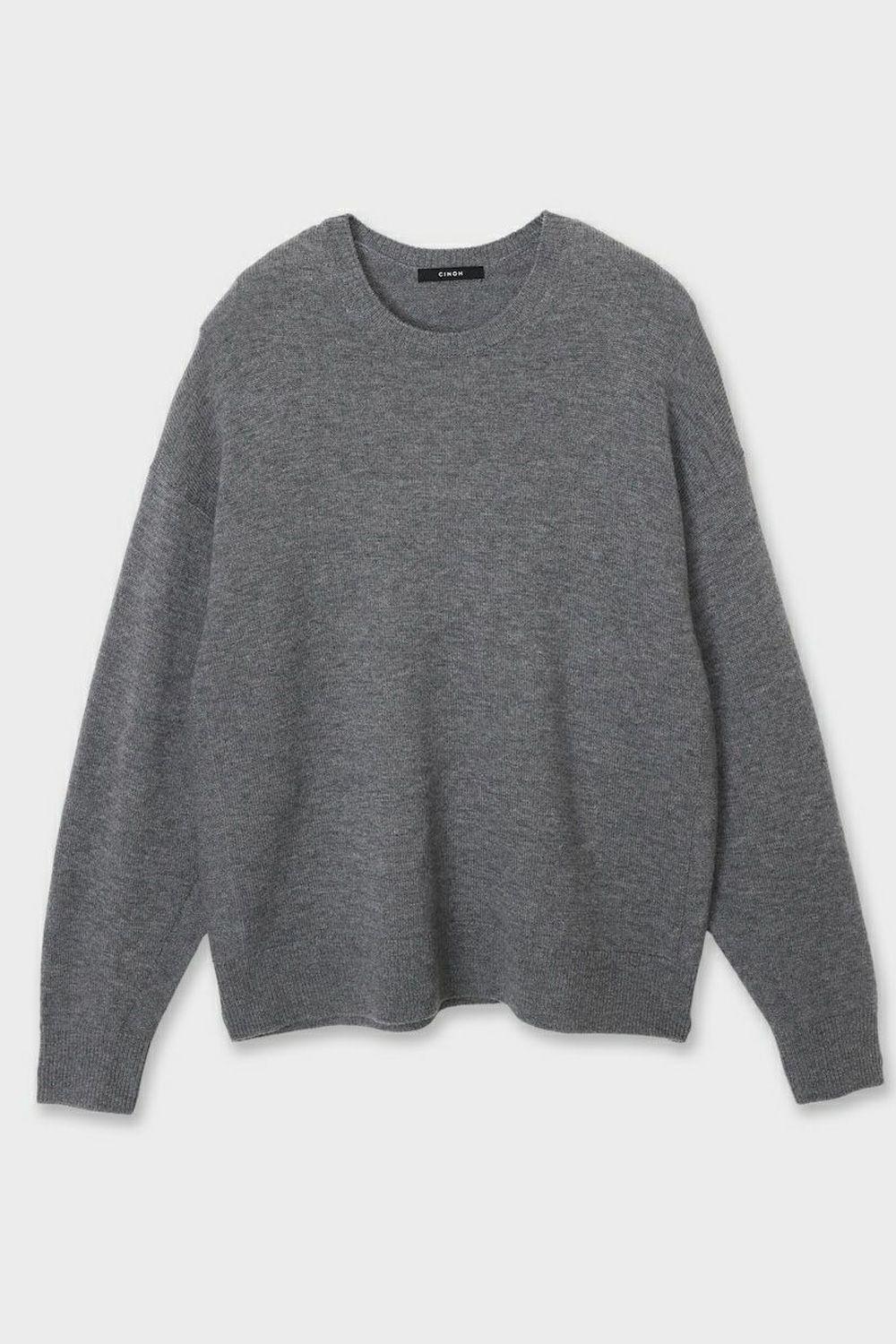 CINOH - CREW NECK KNIT / ウール クルーネック ニット (グレー) | gossip