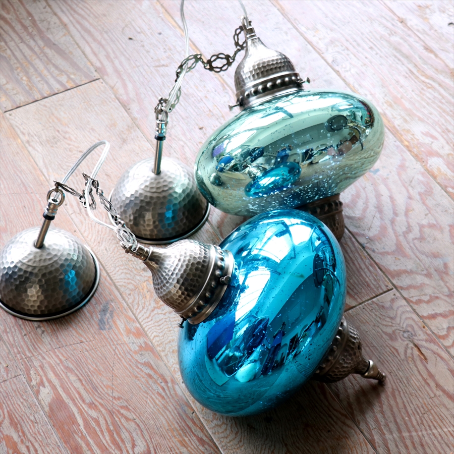 トルコランプ アンティークフィニッシュ 直径24cm ビンテージミラー