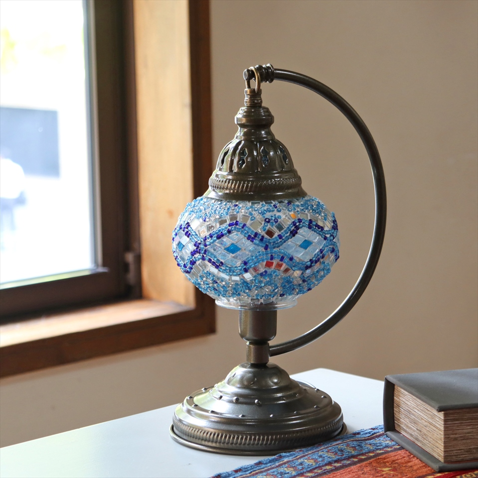 トルコランプ モザイクテーブルランプ ハンギング 高さ30cm 横幅18cm